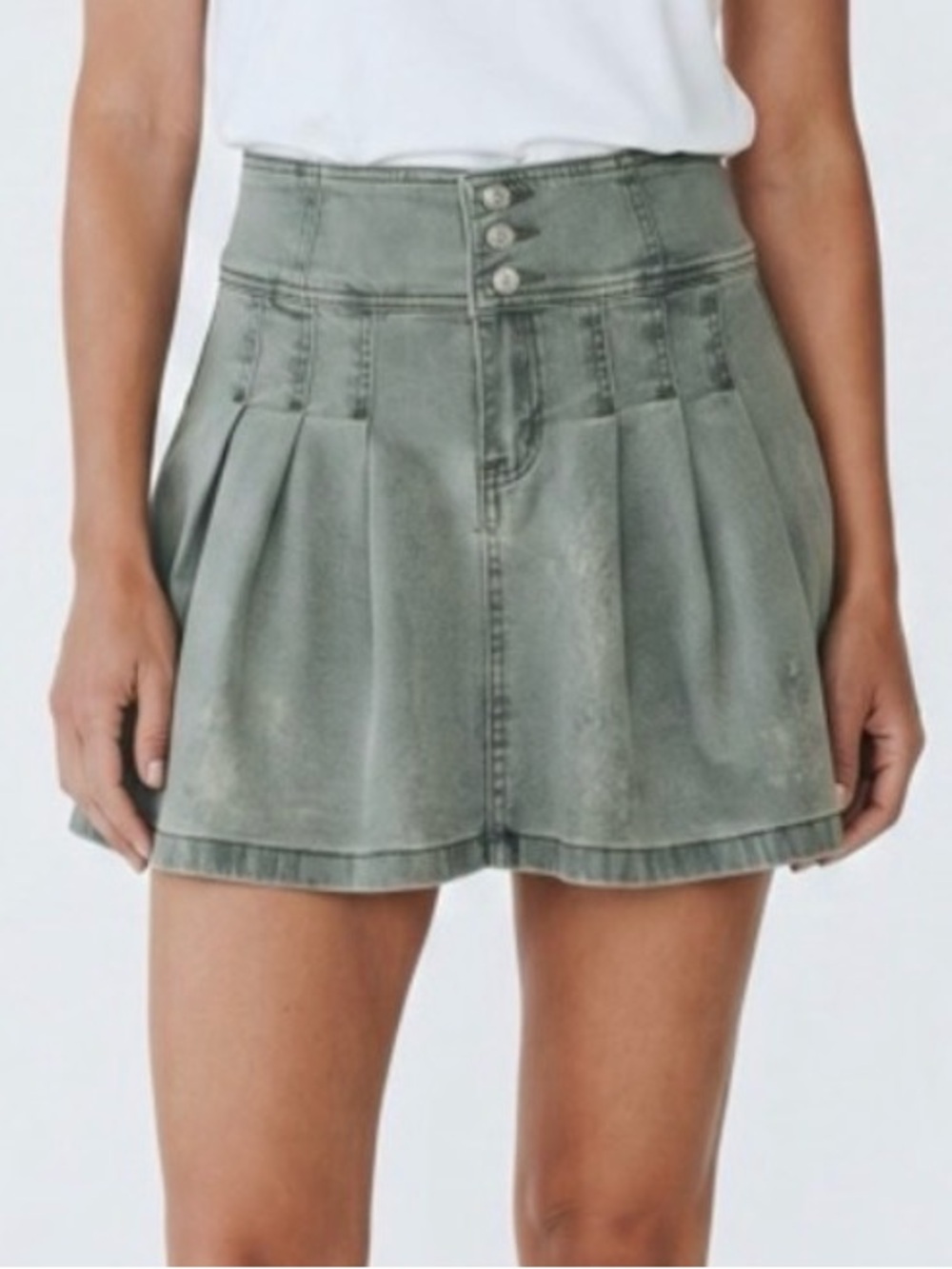 SHEIN High Waist Denim Skirt - Light Blue